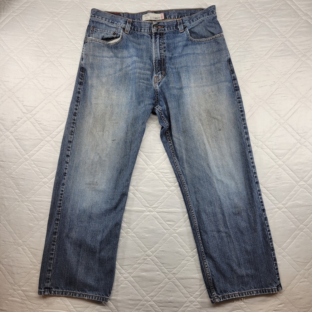 Levis‎ 569 Vintage and stained Loose Straight blue jeans size 36X30